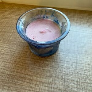 Pink and Blue Accent Candle Holder